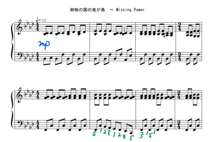 東方ピアノ 御伽の国の鬼が島 Missing Power 初心者が東方ピアノアレンジを弾ける方法 楽器経験がなくても楽譜が読めなくても大丈夫