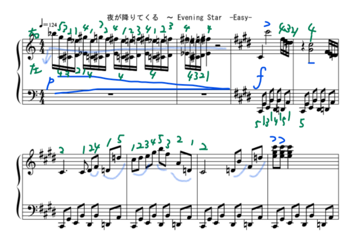 東方ピアノ 夜が降りてくる Evening Star 初心者が東方ピアノ
